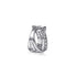 Lusso 14K White Gold Diamond Criss Cross Huggie Earrings - 4