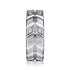 Faceted Diamond Fashion Men's Ring in 14K White Gold - 5