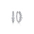 Lusso 14K White Gold Graduating Diamond Huggie Earrings - 1
