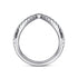 14K White Gold V Curved Diamond Anniversary Band - 3