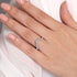 14K White Gold V Curved Diamond Anniversary Band - 6