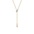 Bujukan Diamond Y Necklace in 14K White and Yellow Gold - 2
