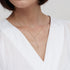 Bujukan Diamond Y Necklace in 14K White and Yellow Gold - 5