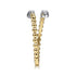 Bujukan Ball and Diamond Open Bypass Ring in 14K White-Yellow Gold - 4