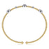 Bujukan Diamond Cluster Station Bangle in 14K White-Yellow Gold - 4