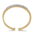 Bujukan Diamond Criss Cross Bangle in 14K White-Yellow Gold - 4