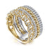 Bujukan Diamond Easy Stackable Ring in 14K White-Yellow Gold - 3