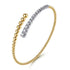 Bujukan 14K White and Yellow Gold Diamond Bypass Bangle Bracelet - 2