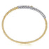 Bujukan 14K White and Yellow Gold Diamond Bypass Bangle Bracelet - 3