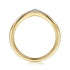 Chevron Diamond Ring in 14K White and Yellow Gold - 3
