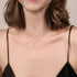 Bujukan Double Diamond Pendant Necklace in 14K White and Yellow Gold - 4