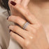 Graduating Diamond Easy Stackable Ring in 14K White and Yellow Gold - 6