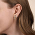 Gabriel & Co. 14K White Yellow Gold Graduating Diamond J Hoop Stud Earrings - 3