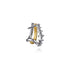 Gabriel & Co. 14K White Yellow Gold Graduating Diamond J Hoop Stud Earrings - 4