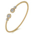 Bujukan Diamond Bangle in 14K White and Yellow Gold - 2