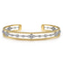 Bujukan Diamond Cuff Bangle in 14K White and Yellow Gold - 2