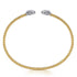 Bujukan Diamond Pear Shape Bangle in 14K White and Yellow Gold - 4