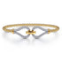 Bujukan Beads and Diamond Split Bangle Bracelet in 14K Yellow Gold - 2