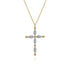 Bujukan Diamond Cross Pendant Necklace in 14K Yellow Gold - 2