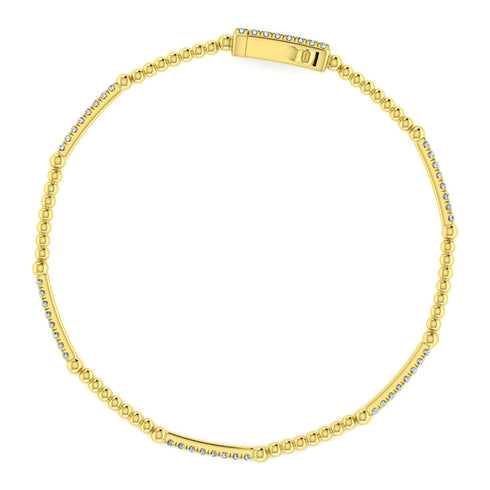 Bujukan Diamond Tennis Bracelet in 14K Yellow Gold - 4