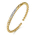 Bujukan Pave Diamond Split Bangle Bracelet in 14K Yellow Gold - 3