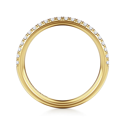 Diamond Matching Wedding Band in 14K Yellow Gold - 3