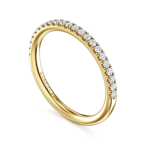 Diamond Matching Wedding Band in 14K Yellow Gold - 4