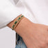 Bujukan Diamond and Malachite Bangle in 14K Yellow Gold - 6