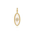 Bujukan 14K Yellow Gold Diamond and Mother of Pearl Oval Medallion Pendant - 2