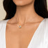 Geometric Baguette and Round Diamond Pendant Necklace in 14K Yellow Gold - 4