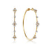 Contemporary Classic 14K Yellow Gold Diamond Hoop Earrings - 1