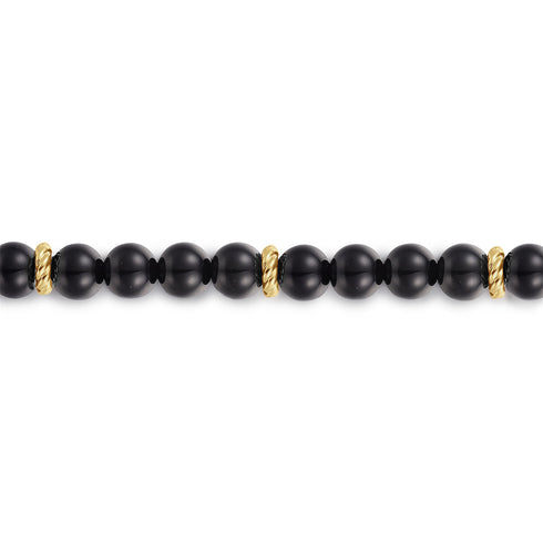 Bujukan 14K Yellow Gold and Black Onyx Beaded Bracelet - 3