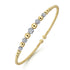 Bujukan Diamond Stations Bangle in 14K Yellow and White Gold - 2