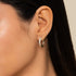Lusso 14K Yellow and White Gold Diamond Huggie Earrings - 3
