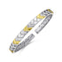 Facets 14K Yellow-White Gold Open Herringbone Cuff Bangle - 2