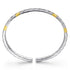 Facets 14K Yellow-White Gold Open Herringbone Cuff Bangle - 3