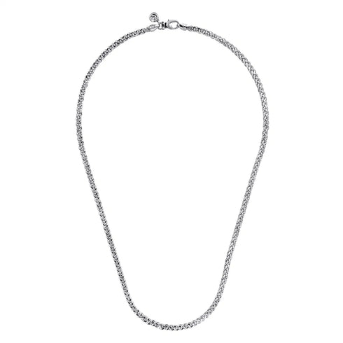 Classic 14K Yellow Gold Hollow Men's Wheat Chain Necklace - 2