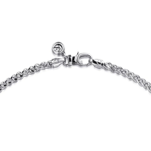 Classic 14K Yellow Gold Hollow Men's Wheat Chain Necklace - 3