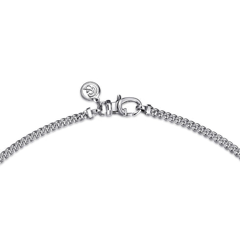 Classic 925 Sterling Silver Men's Hollow Cuban Link Chain Necklace - 3