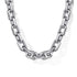 Classic Sterling Silver Faceted Men's Link Chain Necklace - 1