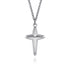 Contemporary Silver Cross Pendant - 1