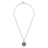 Diamond and Lapis Compass Pendant Necklace in Sterling Silver - 4