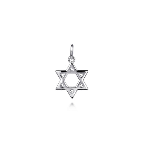 Contemporary 22 Inch 925 Sterling Silver Star Pendant Necklace - 3