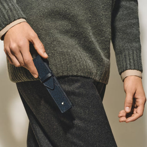 Montblanc Sartorial Tweed Blue Pen Pouch - 4