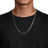 Classic 24 Inch 2.5mm 925 Sterling Silver Men's Box Chain Necklace - 6