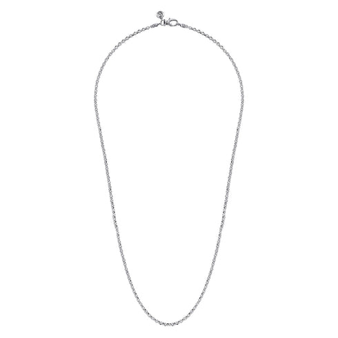Classic 24 Inch Sterling Silver Men's Link Chain Necklace - 3