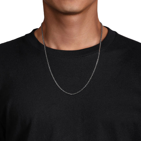 Classic 24 Inch Sterling Silver Men's Link Chain Necklace - 6