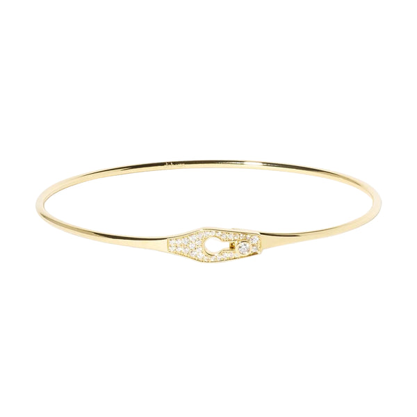 Serrure Jonc Diamond-Paved Bracelet in 18K Yellow Gold - 2