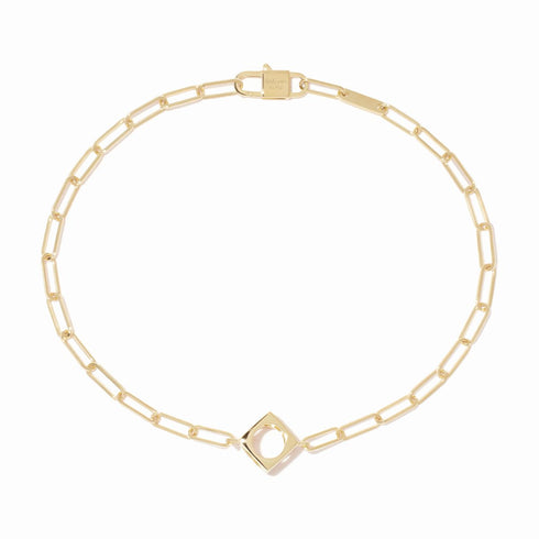 Le Pavé 18K Yellow Gold Small Chain Bracelet - 1