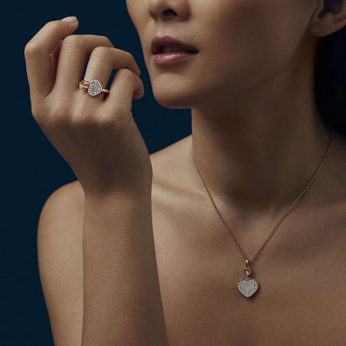 Happy Hearts Rose Gold Necklace - 3